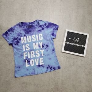 Music Is My First Love Graphic Tie Dye T-Shirt